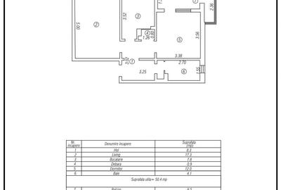 Apartament cu 2 camere decomandat în Sud