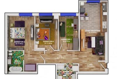 Apartament cu 4 camere decomandat, mobilat în Theodor Pallady - 36