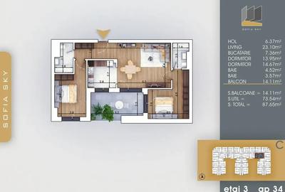 Apartament 3 Camere Metrou 8 minute Finalizare Rapida Titan-Pallady - 2