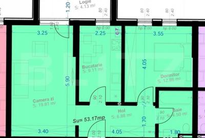 Apartament cu 2 camere decomandat în Aradului