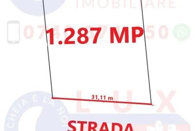 Teren de 1287 mp, în Central - 2