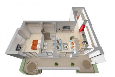 Penthouse cu 2 camere decomandat în Decebal