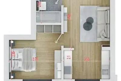 Apartament cu 2 camere în Central