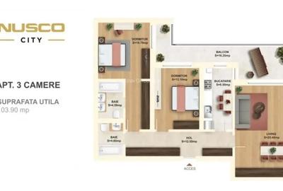 Apartament cu 3 camere decomandat în Timpuri Noi - 3