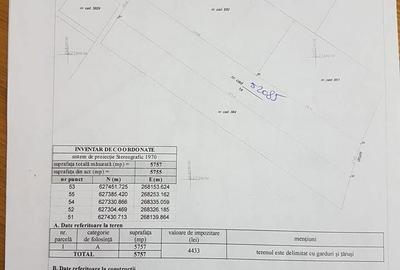 Teren de 5757 mp, în Paleu
