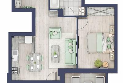 Apartament cu 2 camere în Turnișor - 1