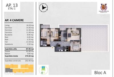 Apartament cu 4 camere în Sud - 15