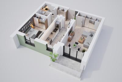 Apartament 2 camere, cartier privat cu zone verzi si parc propriu - 8
