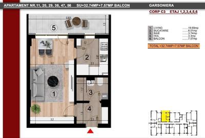 Garsoniera spatioasa, complet finisata, metrou Berceni - 1