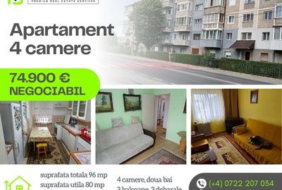 Apartament cu 4 camere, etaj intermediar, in Pipirig