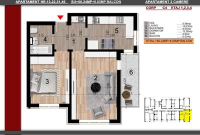 Apartament cu 2 camere decomandat în Berceni - 7