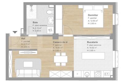 APARTAMENT FINISAT, 51mp, tva inclus, ansamblu nou, zona Tineretului - 1