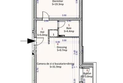 Apartament cu 2 camere balcon si loc de parcare in Selimbar - 7