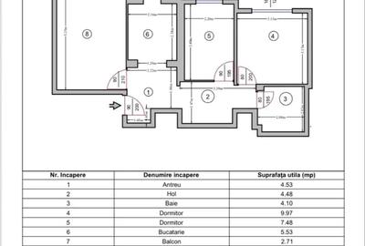 Apartament cu 3 camere decomandat în Decebal