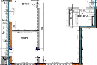Apartament 3 camere, 61mp, bloc nou, zona Regal, Baciu