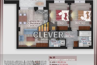 Apartament cu 3 camere semidecomandat în Theodor Pallady