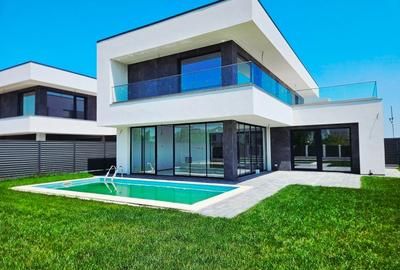 Vila moderna cu piscina Tunari Ilfov foto reale-lacul Pasarea - 13