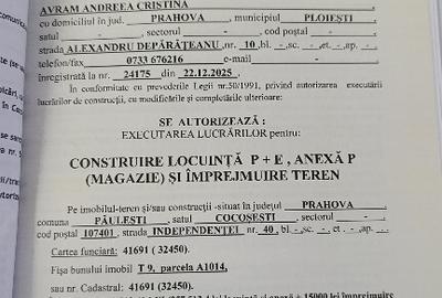 OFERTA! Teren intravilan 781 mp Paulesti ?i autorizatie P+E! - 1