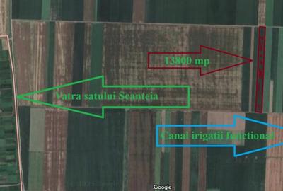 Teren arabil (13800 mp) situat la 350 de metri de canal de irigatii functional - 1