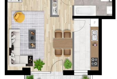 Apartament cu 1 camera, Zona Iulius, Intre Lacuri - 7