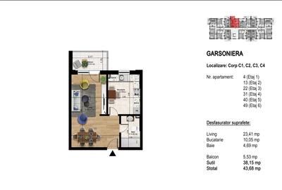 || PROIECT NOU SPLAIUL UNIRII || Garsoniera 44 mp - 7