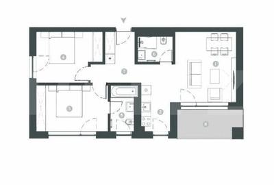 Apartament cu 3 camere în Central