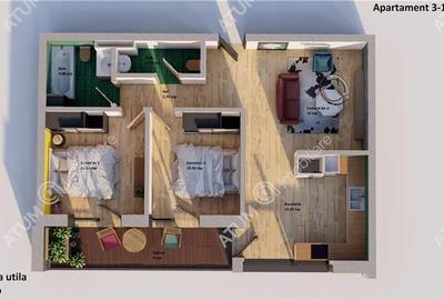 Apartament 3 camere la cheie cu balcon boxa si parcare subterana - 27