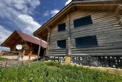 Doua cabane din bustean rotund, 120 mp utili, 1200mp teren, zona Balcesti - 12