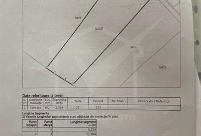 Teren de 2554 mp, în Mărișel