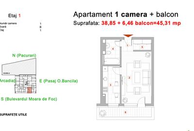 Apartament cu 2 camere decomandat în Gară - 6