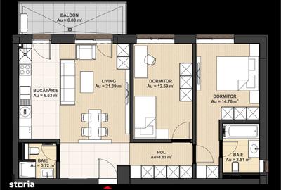 Apartament cu 3 camere în Vest - 14