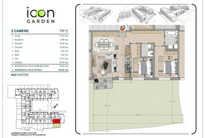 Apartament 3 camere și grădină - ICON Garden - zona Moșilor - 2
