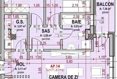 Apartament cu 3 camere semidecomandat în Nord - 7