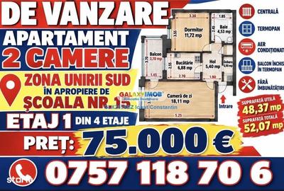 Apartament cu 2 camere în Unirii Sud