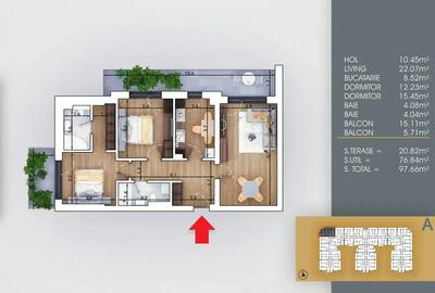 Apartament cu 3 camere decomandat în Theodor Pallady - 2