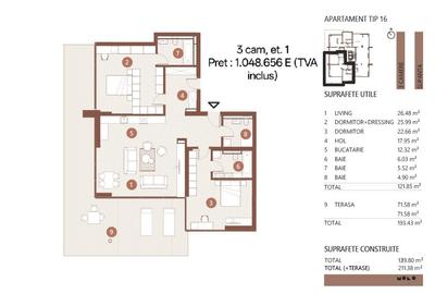 Apartament cu 3 camere decomandat în Floreasca - 8