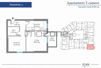Apartament cu 3 camere decomandat în Păcii