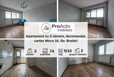 Apartament cu 3 camere decomandat în Micro 18 - 1