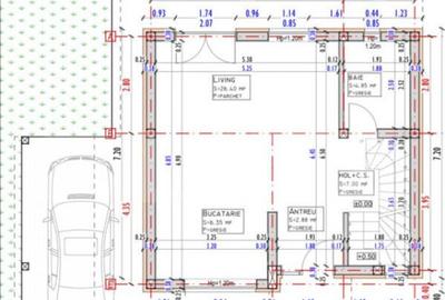 Casa individuala 109 mp utili, 400 mp teren, semifinisata, z - 7