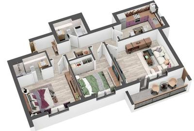 Apartament cu 3 camere în Tractorul - 18