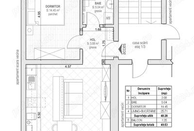 Apartament cu 2 camere decomandat în Carpați 2 - 2