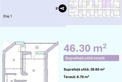 Apartament cu 2 camere decomandat în Nord - 1