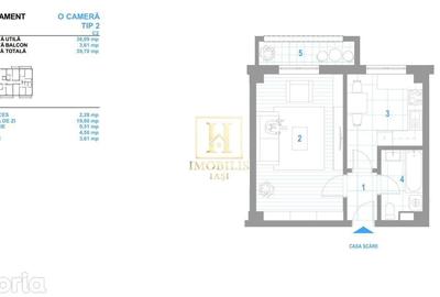 Garsonieră decomandată în Bârnova - 8