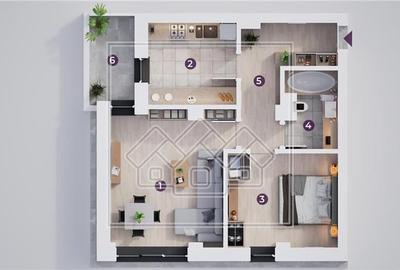 Apartament de vanzare in Sibiu - 2 camere - ansamblu nou, bl cu lift - 2