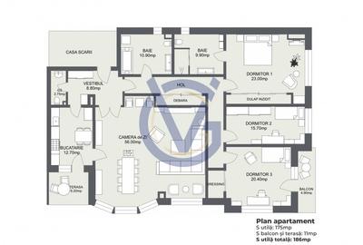 Apartament cu 4 camere decomandat, mobilat în Kiseleff - 36