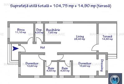 Casa cu 4 camere de vanzare in Paulesti, 119.65 mp #15874 Casa cu 4 camere de vanzare in Paulesti, 119.65 mp #15874 - 15