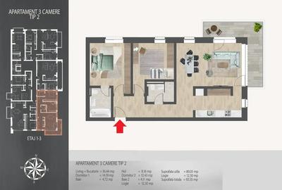 Apartament cu 3 camere decomandat în Theodor Pallady - 2