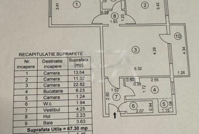 Apartament cu 3 camere semidecomandat, mobilat în Drumul Taberei - 11