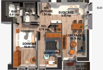 Apartament 3 camere de vânzare Moghiors Park Residence - 8