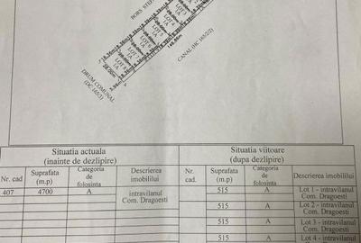 Teren de 4700 mp, în Drăgoești